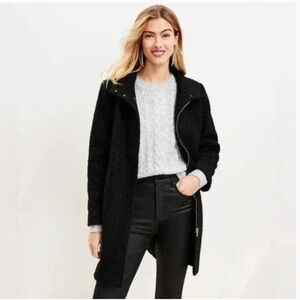 Loft Curly Funnel Neck Coat